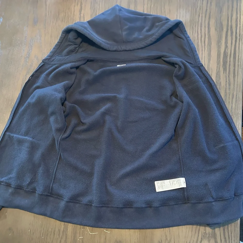 Hollister Navy Blue Zip Up Hoodie - Picture 4 of 8